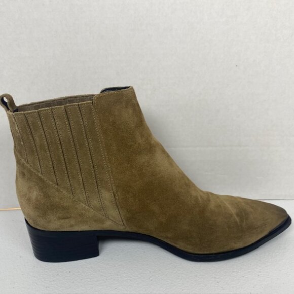 Marc Fisher Yarita Women’s 8.5M Tan Pointed Toe Wedge Heel Ankle Boots - Picture 9 of 15